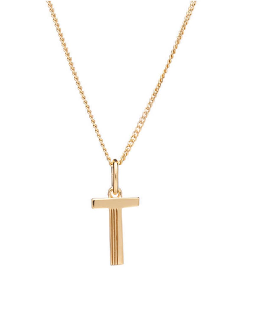 Rachel Jackson Jewellery T  Initial Pendant Necklace 