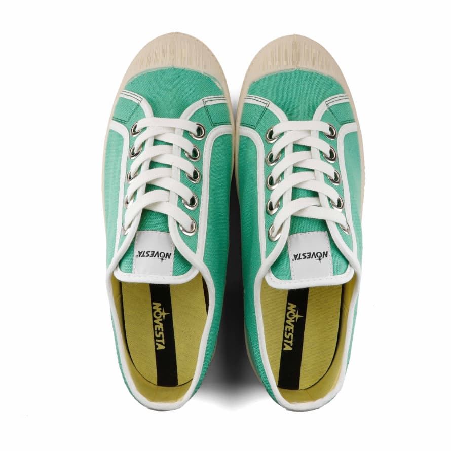 Novesta Green White and Ecru Star Master Shoes