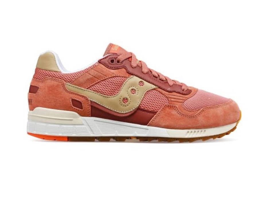 Saucony  Coral and Tan 5000 Shadow Shoes
