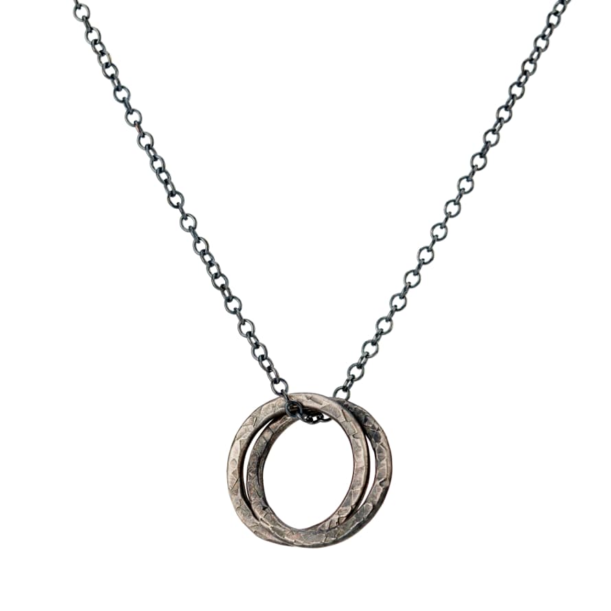 Posh Totty Designs Men's Textured Two Ring Russian Necklace