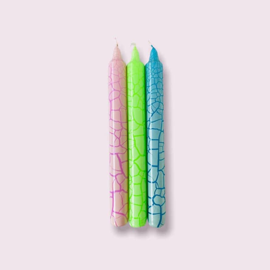 Pink Stories Wild Candles - Crocodile - Set Of 3