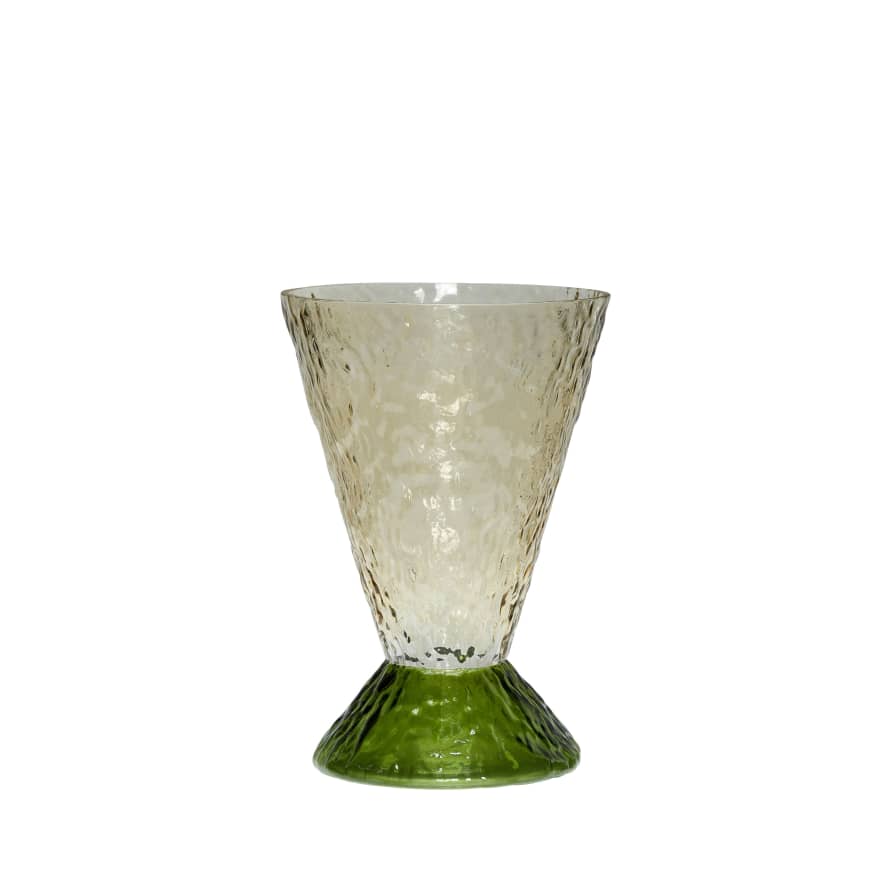 Hubsch Abyss Vase in Dark Green and Brown