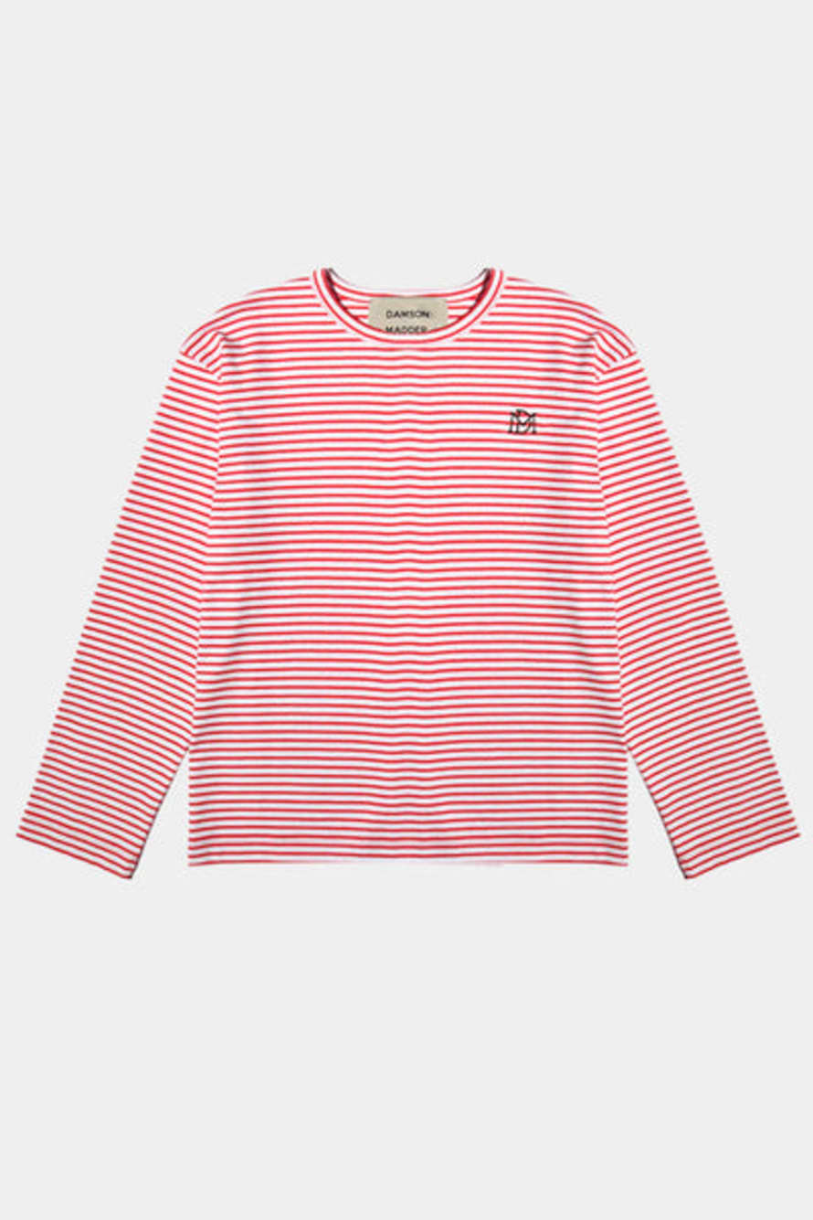 Damson Madder : Red And White Striped Top