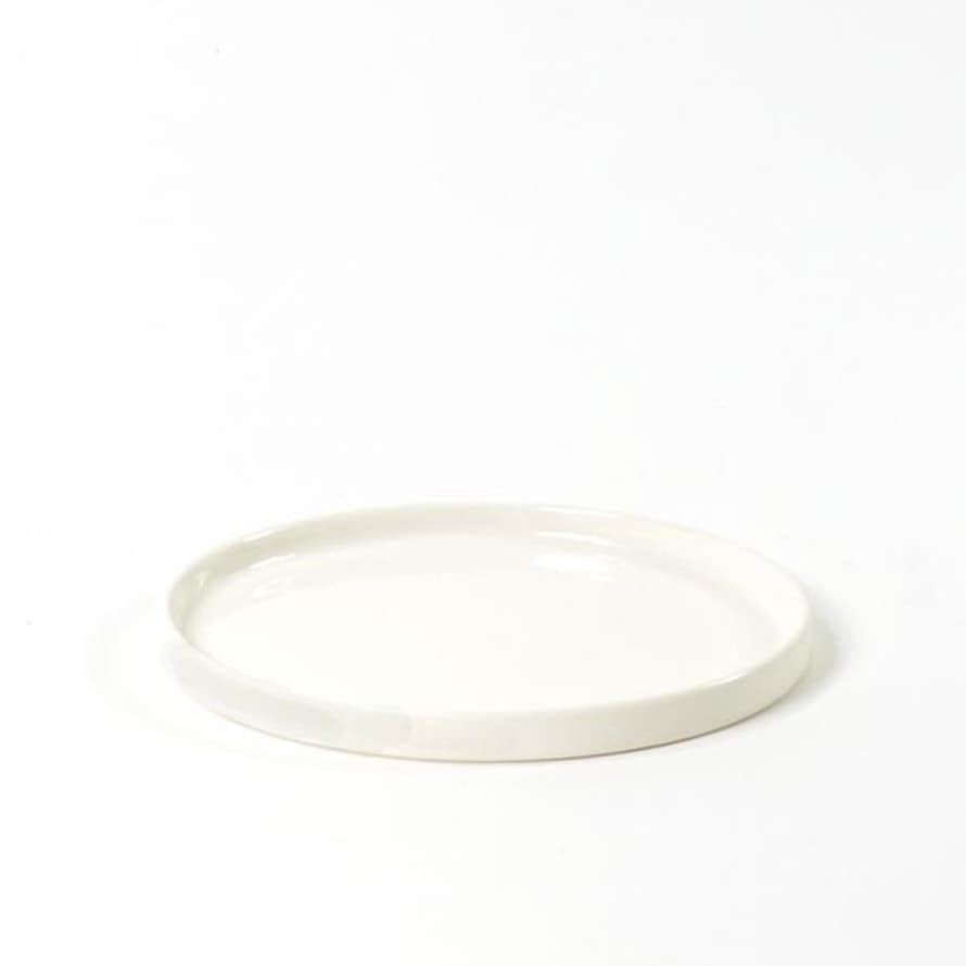 Kinta Set of 2 Matt & Gloss Side Plates - White