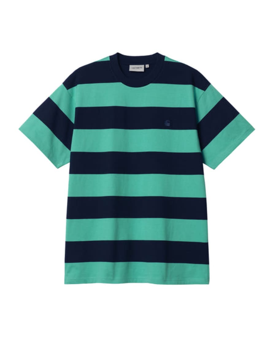 Carhartt Camiseta Dampier - Dark Navy / Aqua Green