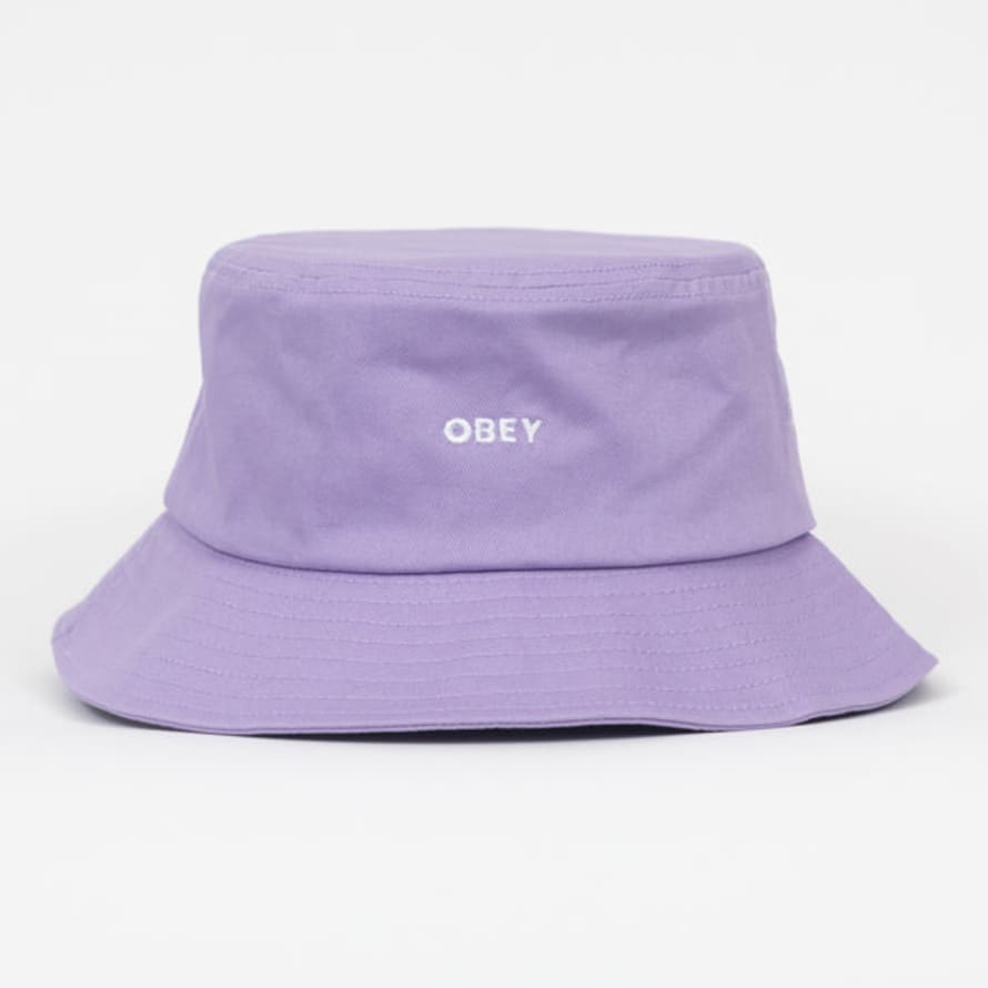 OBEY Bold Twill Bucket Hat in Purple