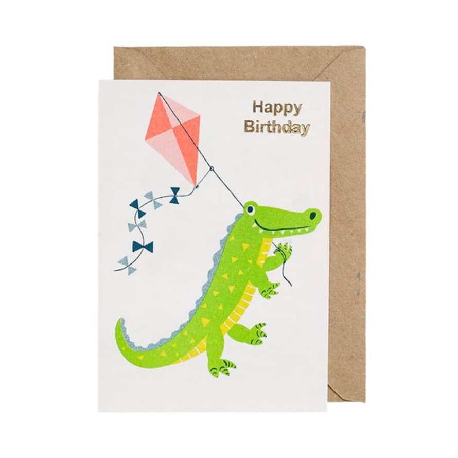 Petra Boase Birthday Card Crocodile