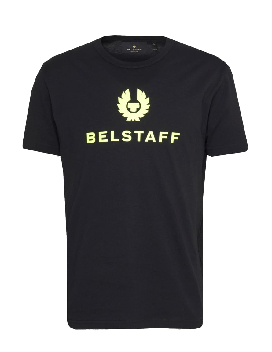 Belstaff Signature Tee Black & Yellow Neon