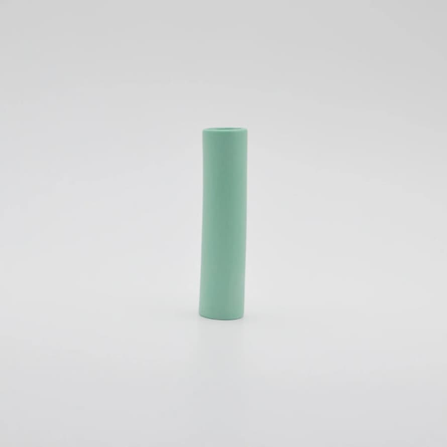 Aeyglom Ceramics Small Stem Vase In Green