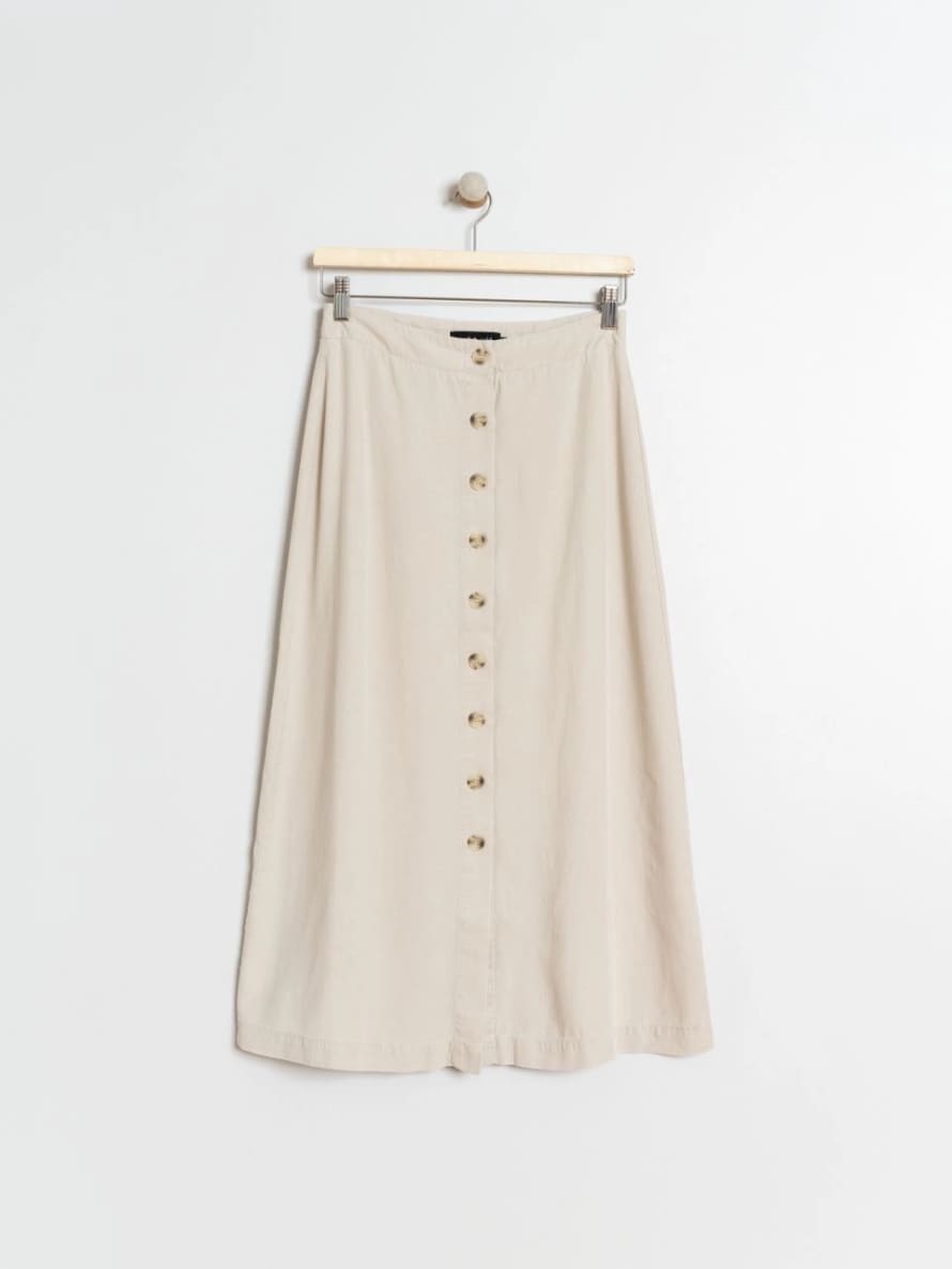 Indi&Cold Stone Grey Pique Lyocell Skirt