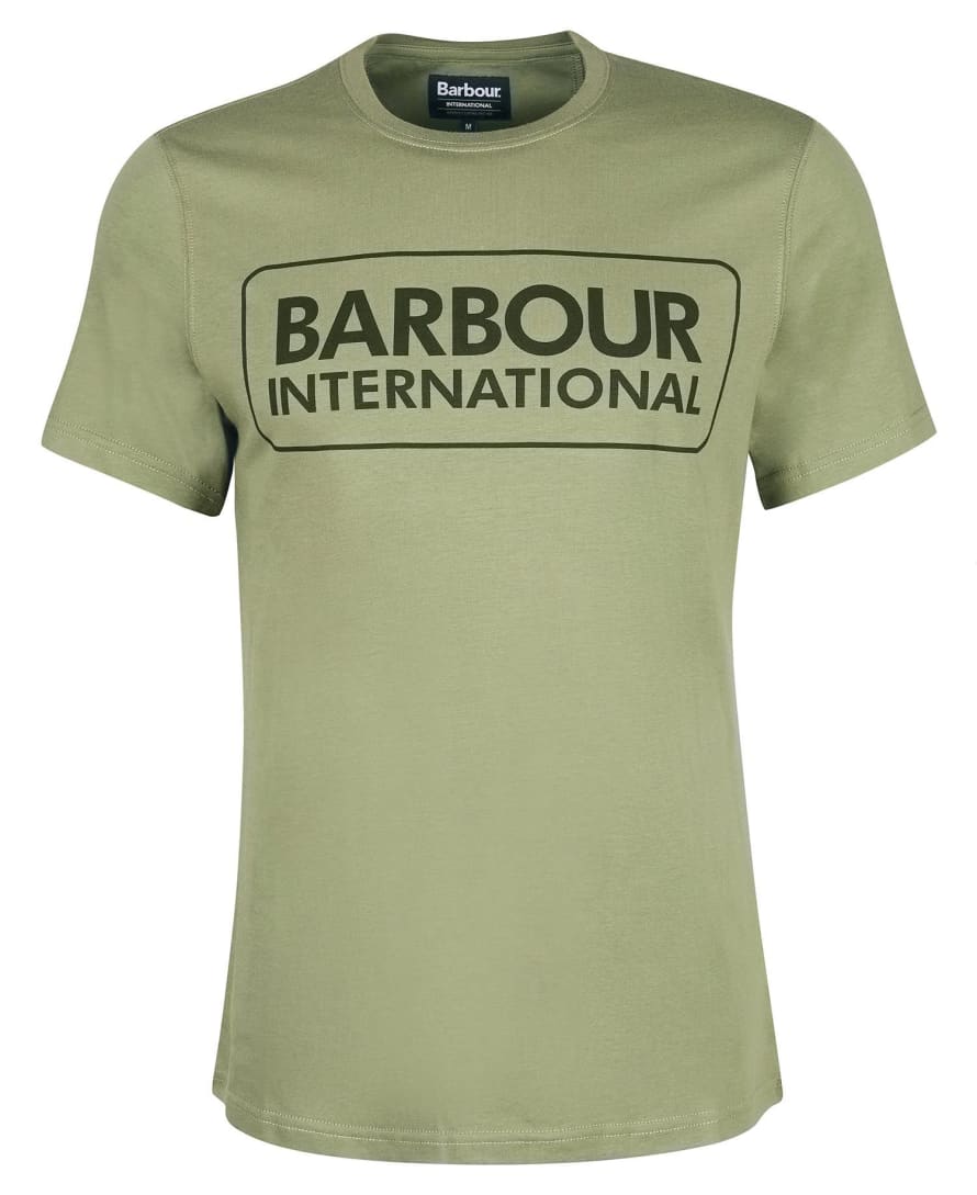 Barbour International Essential Large Logo T-shirt Light Moss
