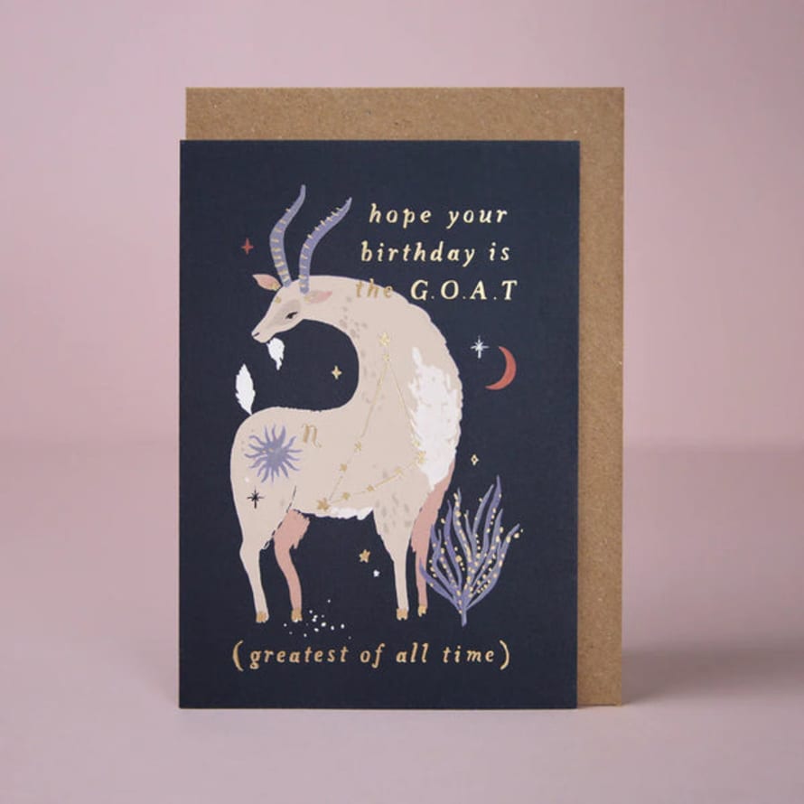 Sister Paper Co Goat Zodiac Birthday Card