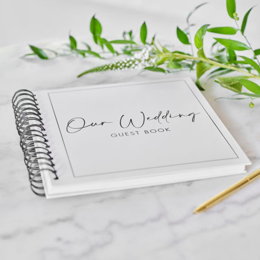 Ginger Ray Black And White Wedding Guest Book