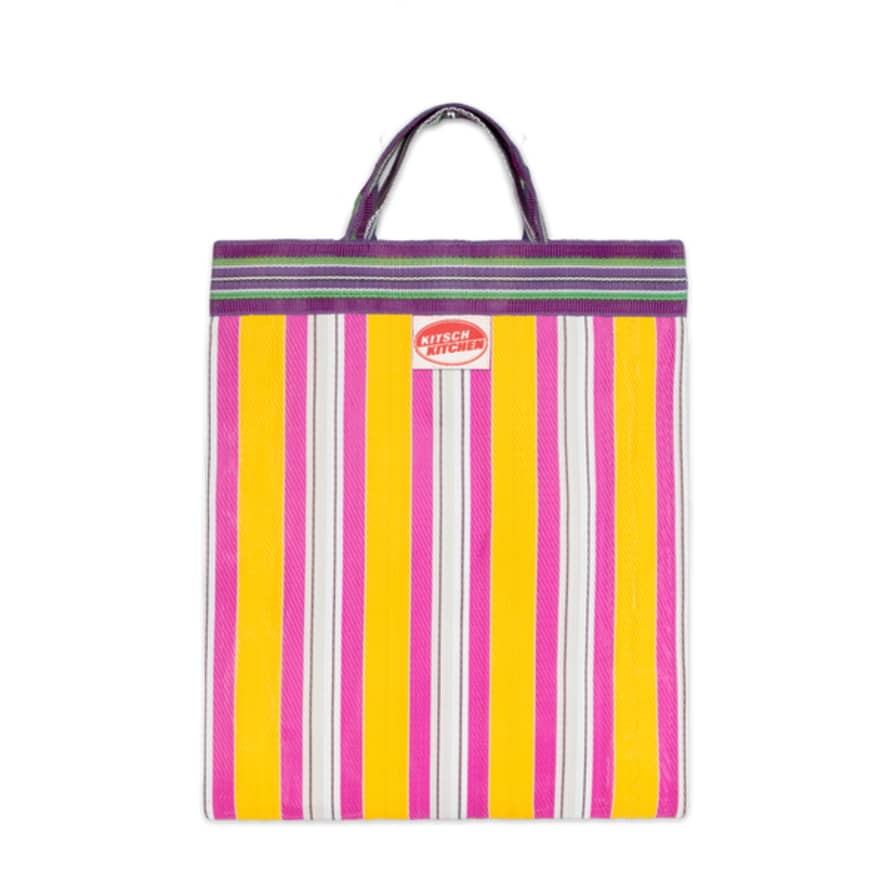 Kitsch Kitchen Pink Stripes Tote Bag