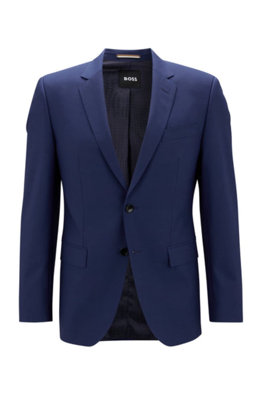 Hugo Boss Blue Stretch Virgin Wool Slim fit Suit