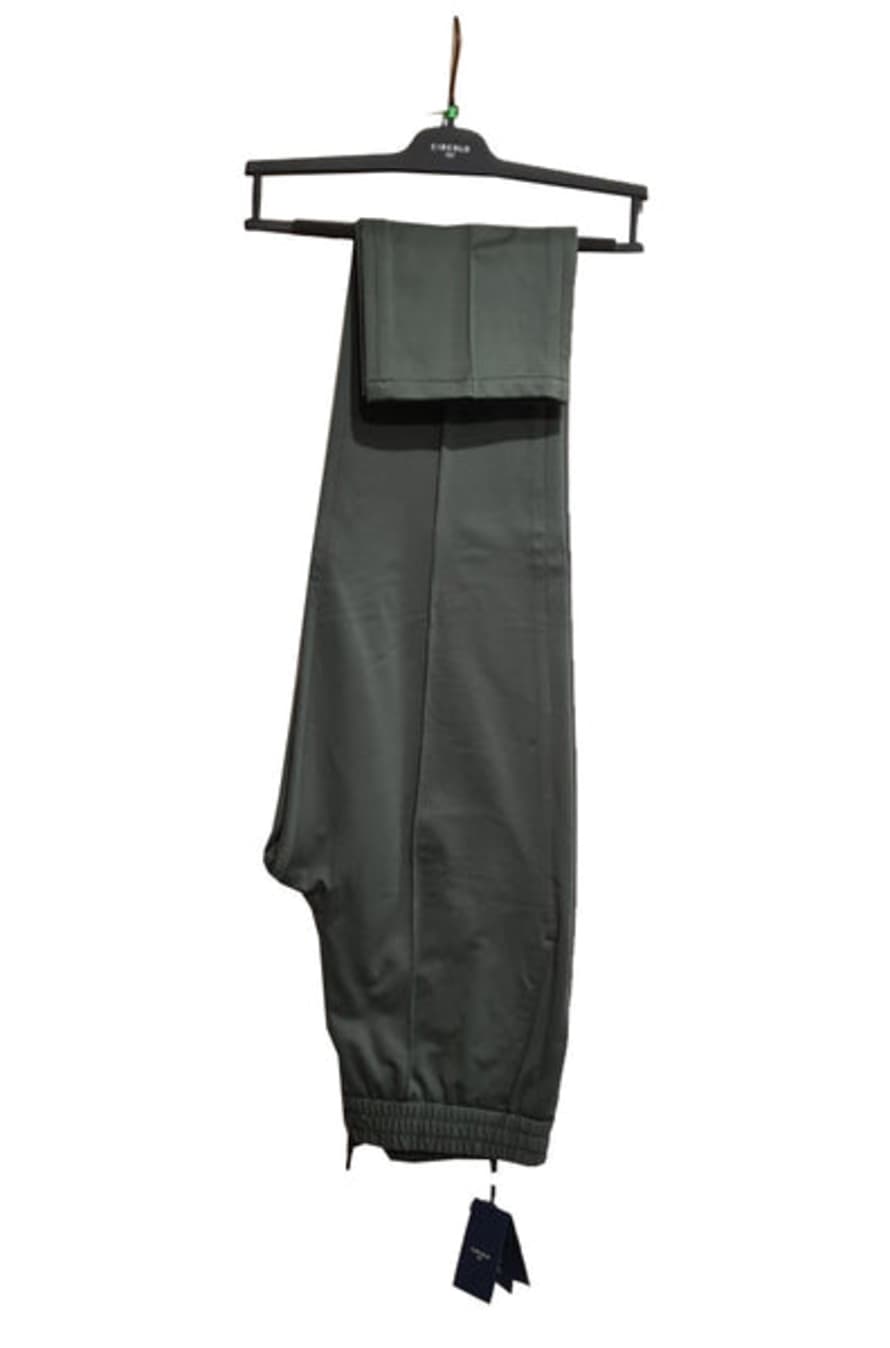 Circolo 1901 Khaki Green Stretch Cotton Jogger Trousers