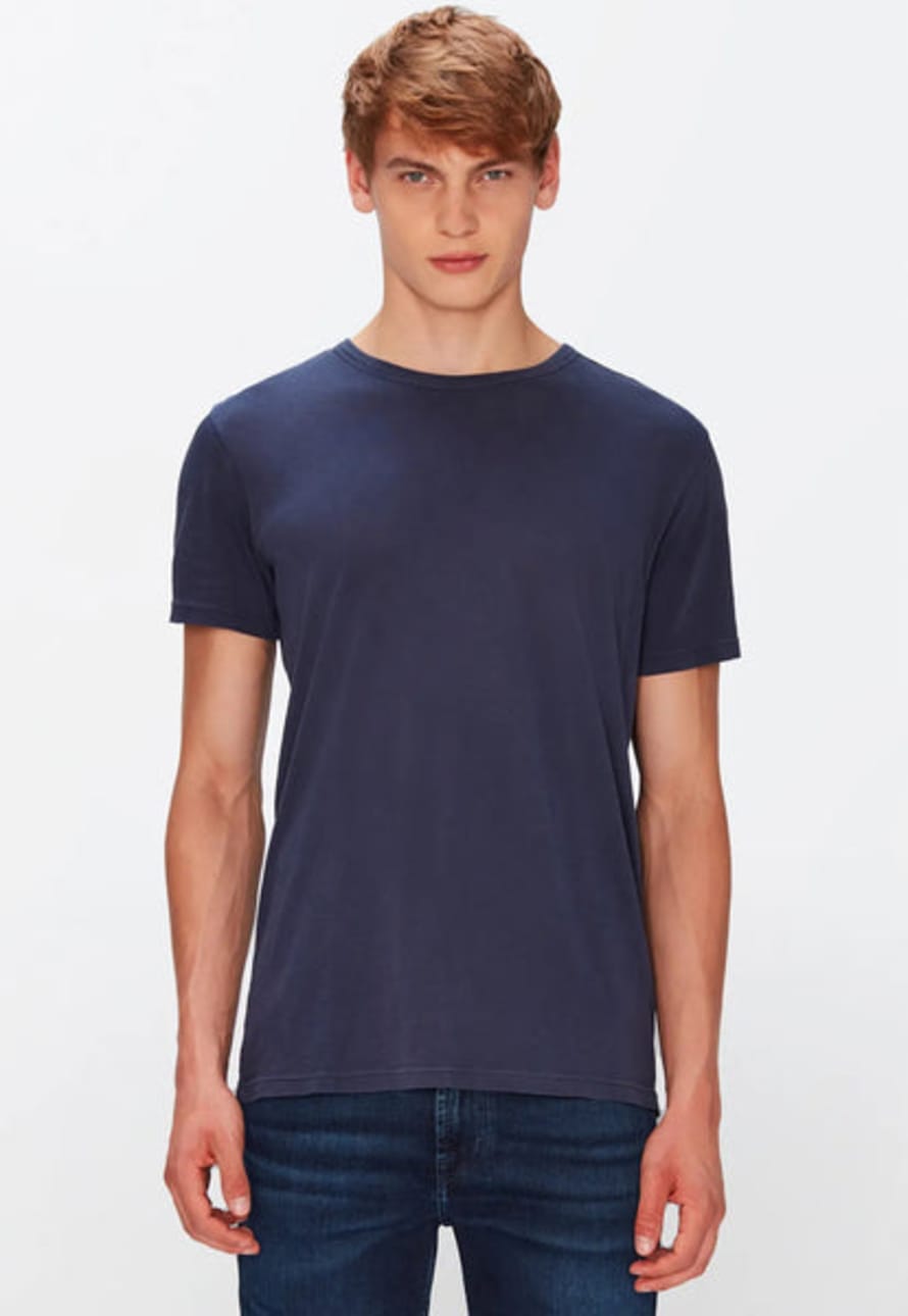 7 For All Mankind  Navy Blue Featherweight Cotton T Shirt