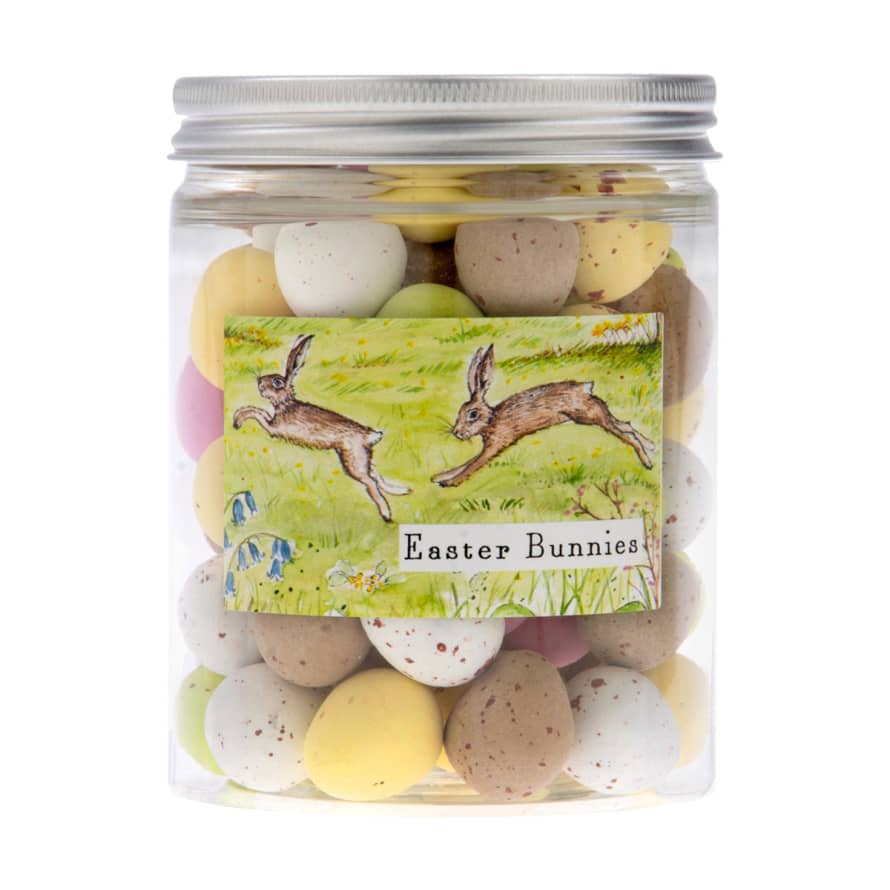 Candyhouse Candyhouse Jam Jar Of Speckled Eggs Running Bunnies