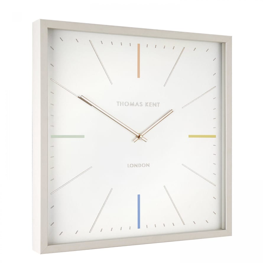 Thomas Kent Clocks 20inch Salt White Editor Wall Clock 