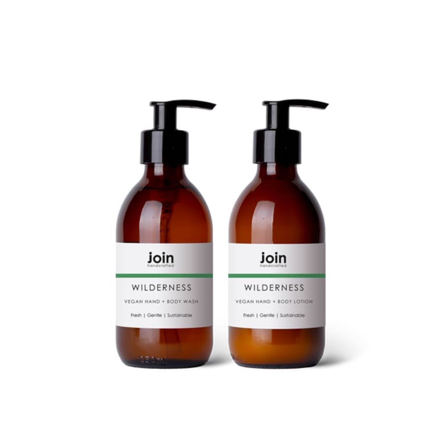 join 250ml Wilderness Vegan Hand Body Wash and Lotion Gift Duo Set