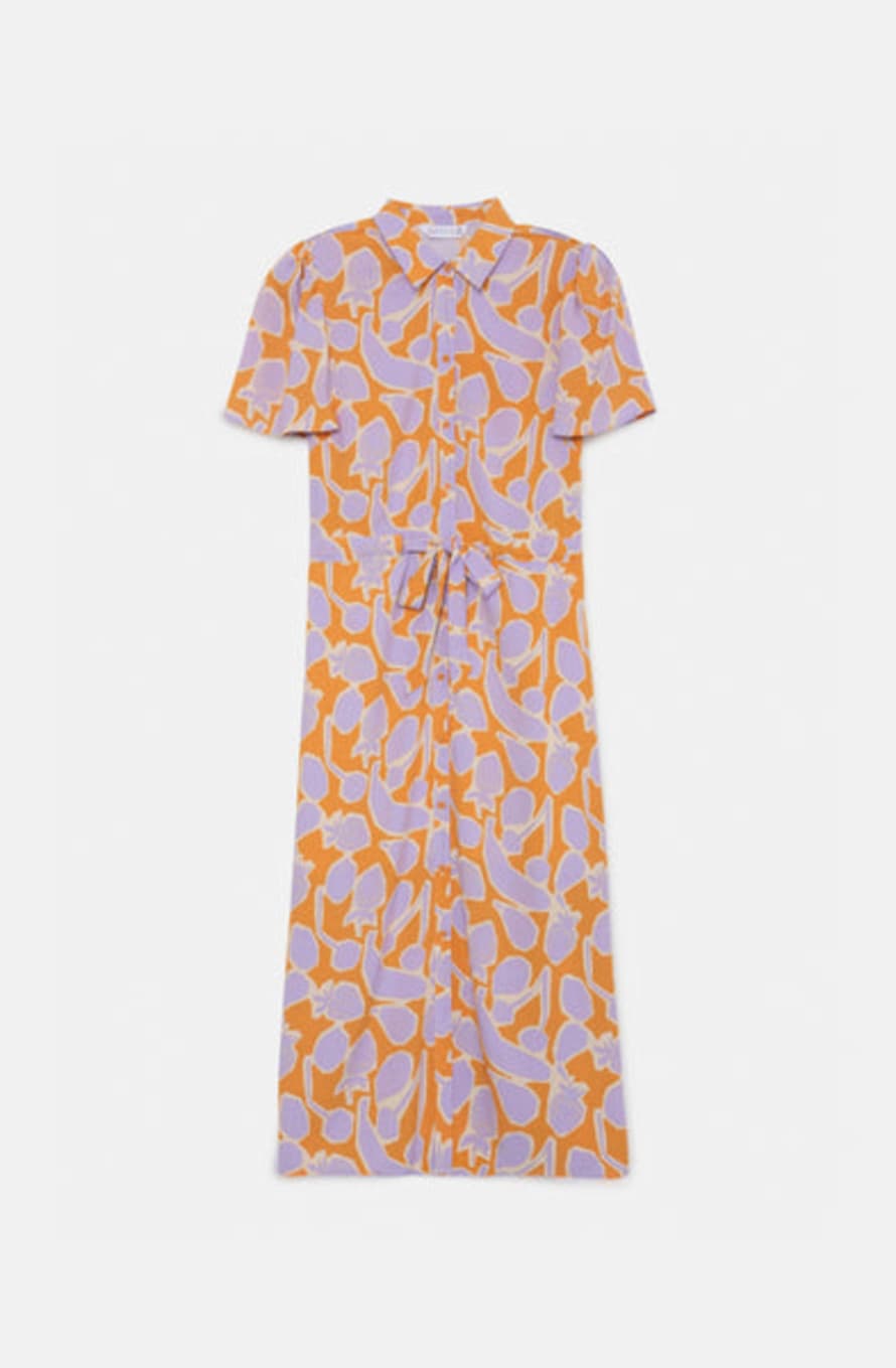 Compania Fantastica Compania Fantastica Fruit Print Midi Shirt Dress
