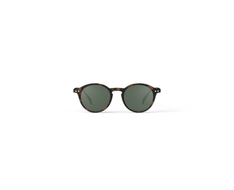 IZIPIZI #d Sunglasses - Tortoise, Green Lenses