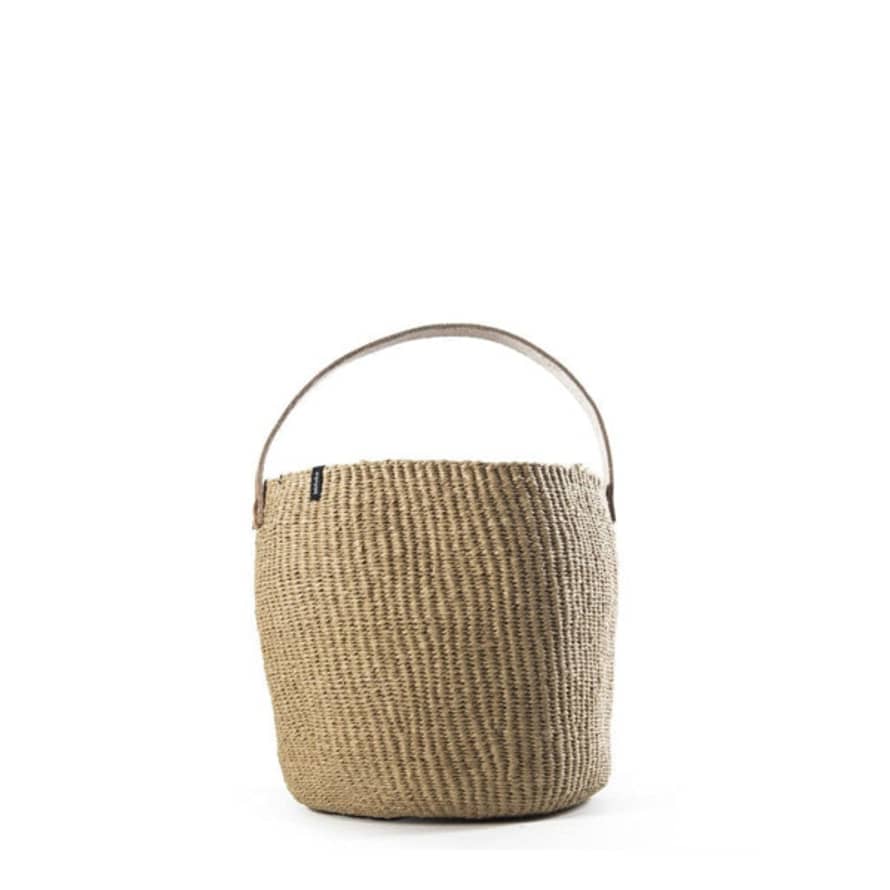 mifuko Kiondo Small Basket With Loop Handle Brown