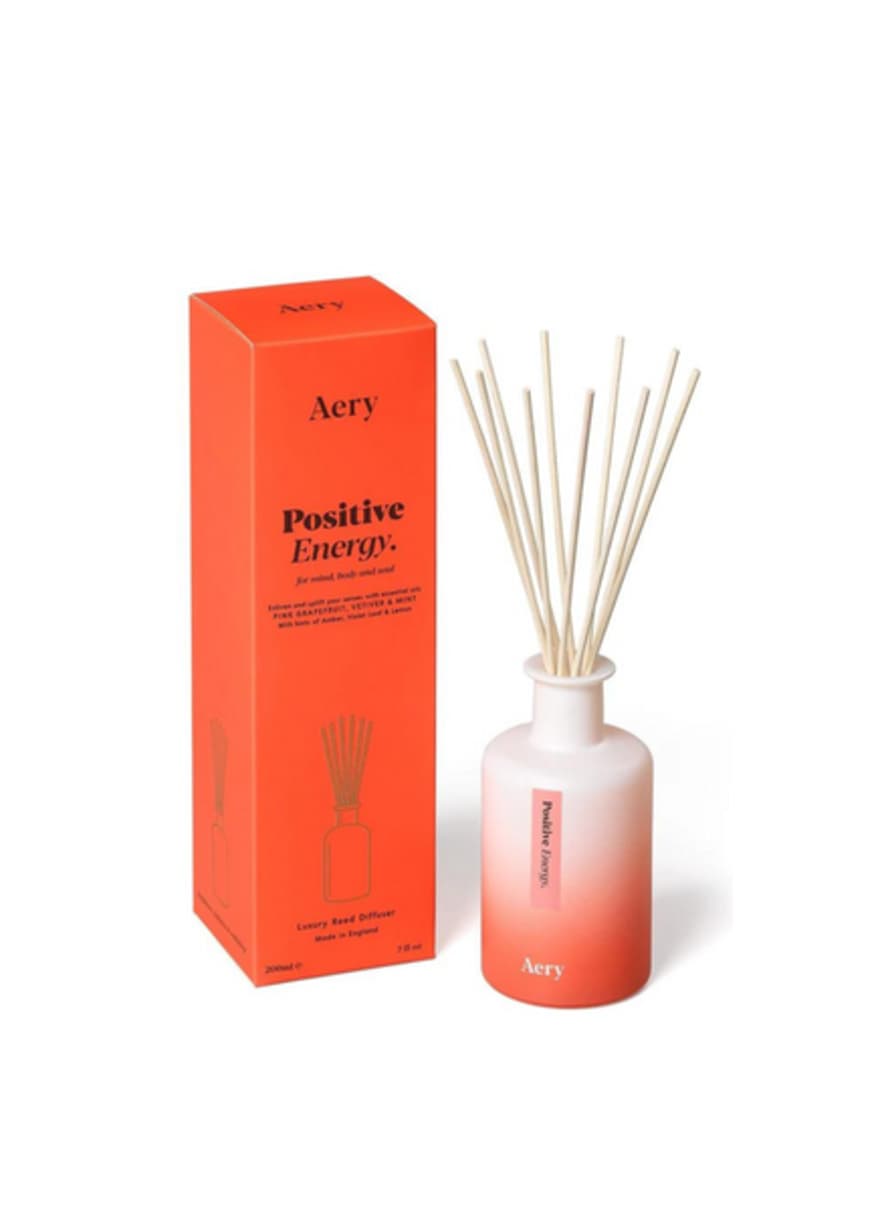 Aery Positive Energy Reed Diffuser - Pink Grapefruit Vetiver & Mint From