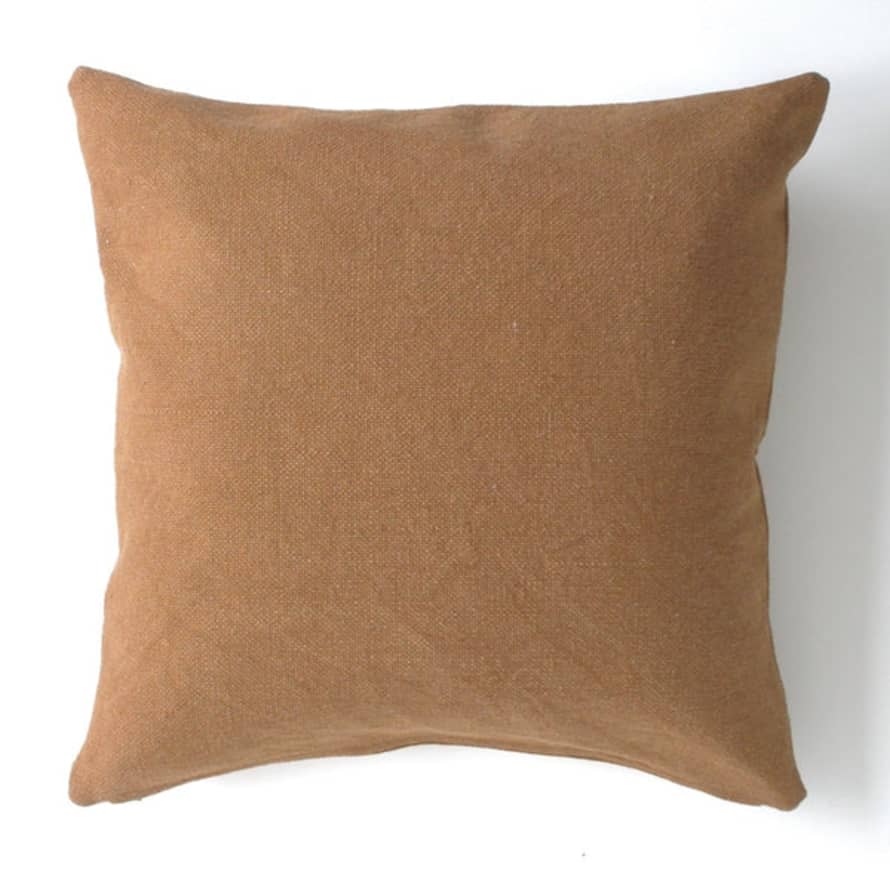 Stone Washed Cotton Stonewashed Cotton Cushion Cover - Havana