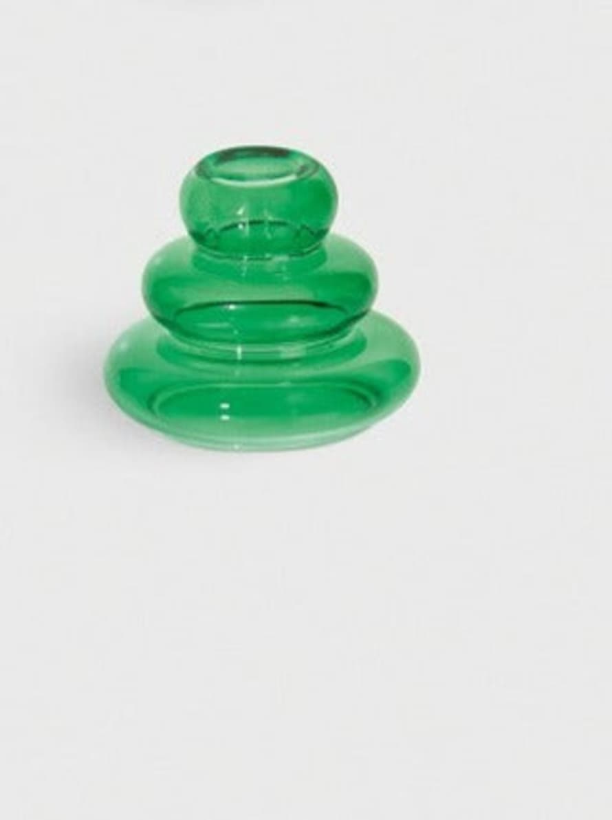 &klevering Large Green Whipped Candle Holder