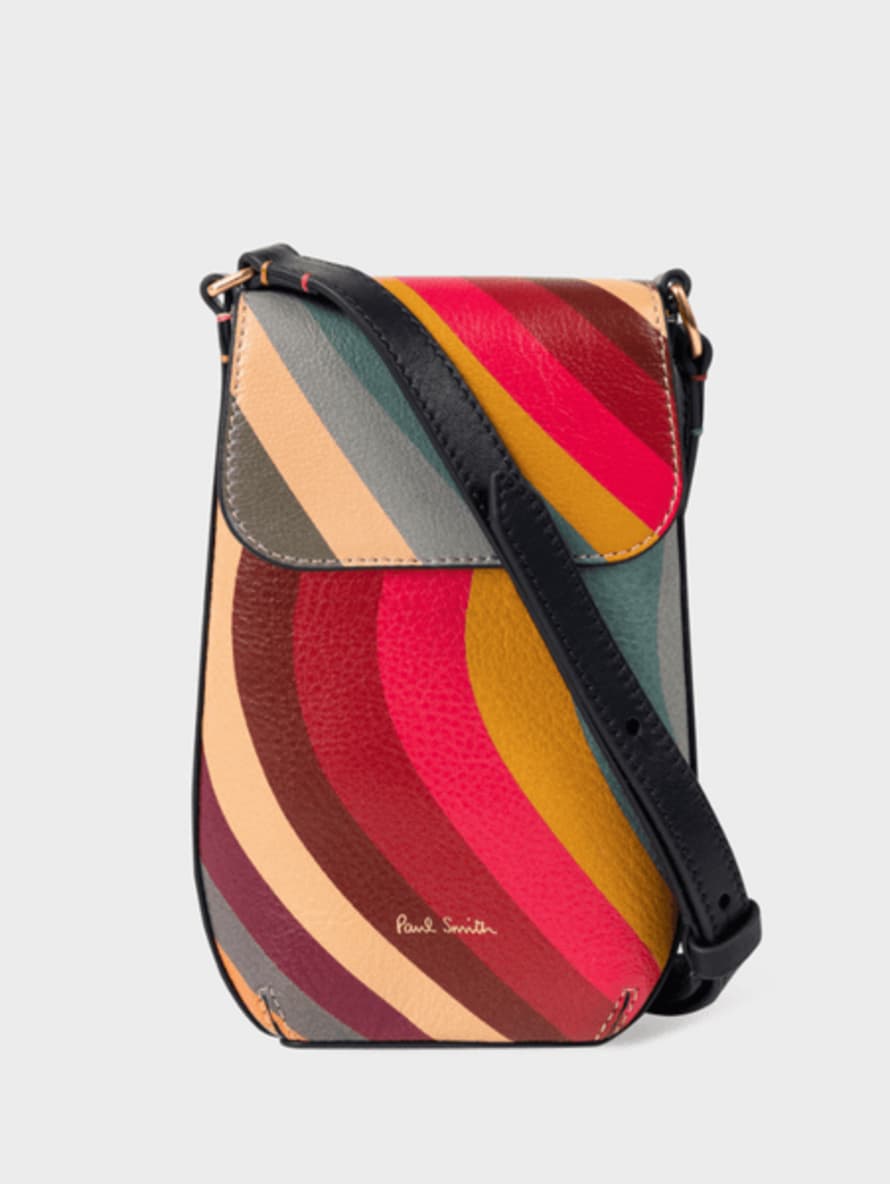 Women's Swirl Print Leather Backpack