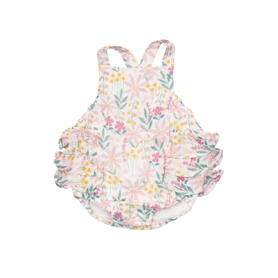 Angel Dear Pagliaccetto Sunsuit In Mussola - Floreale
