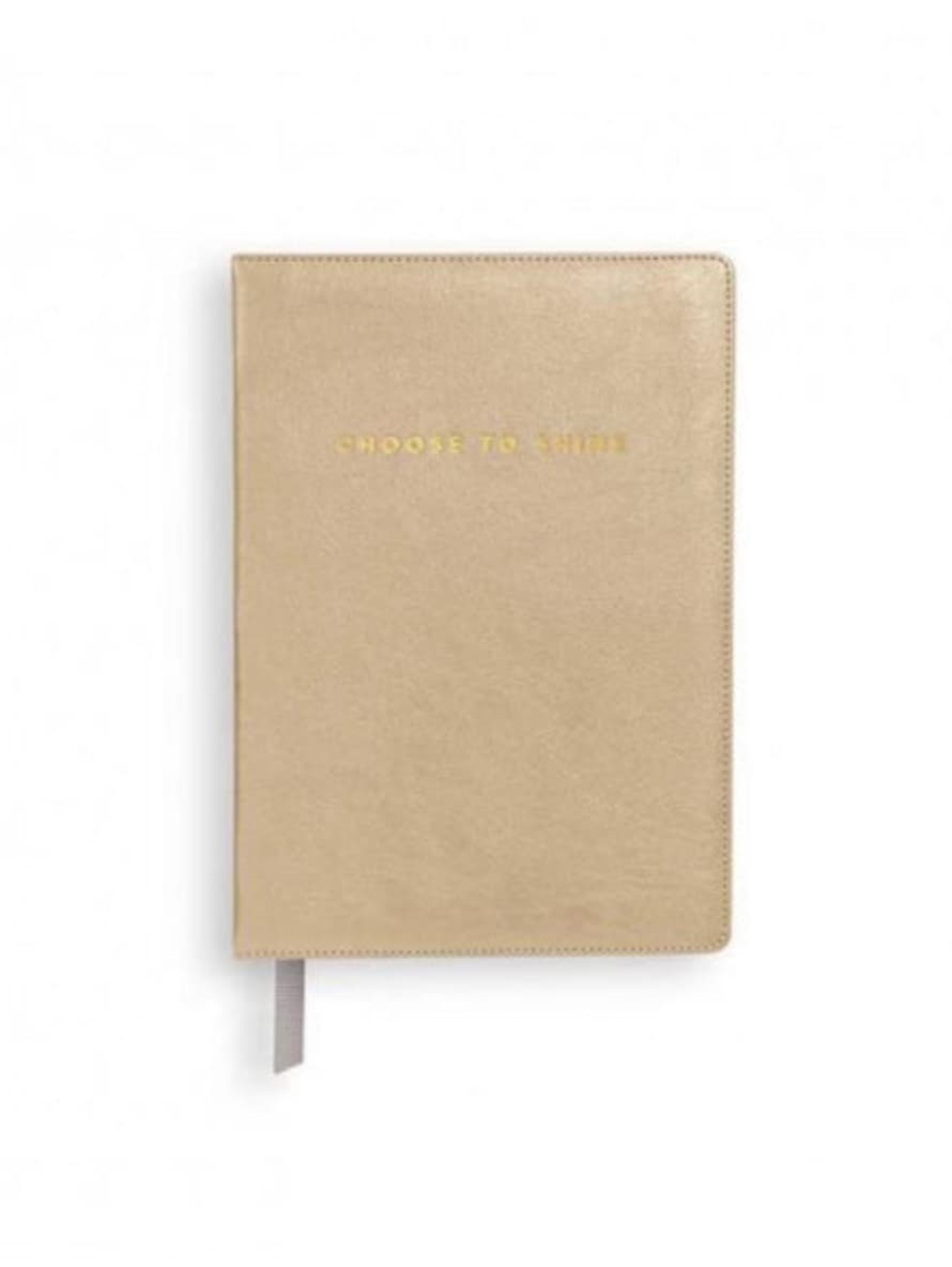 Katie Loxton Metallic Gold Choose To Shine Mini Notebook 