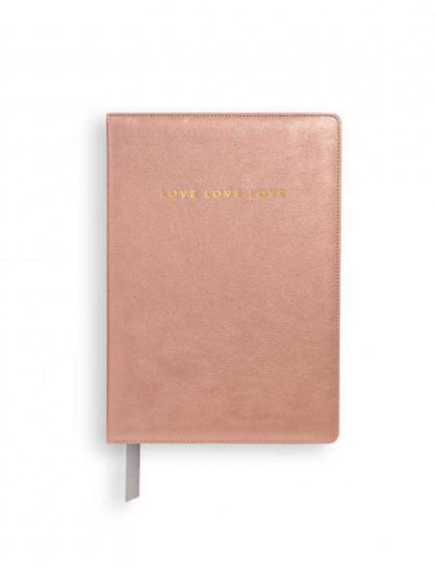 Katie Loxton Metallic Pink love Love Love Mini Notebook 