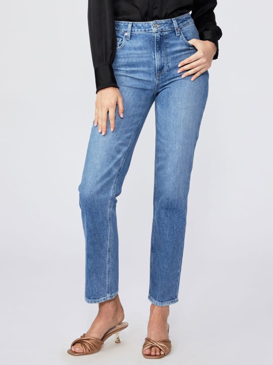 Paige  Wannabe Distressed Sarah Straight Jeans