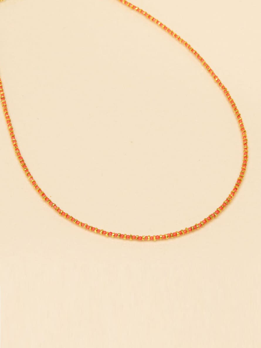 Une A Une Coral Jaipur Necklace