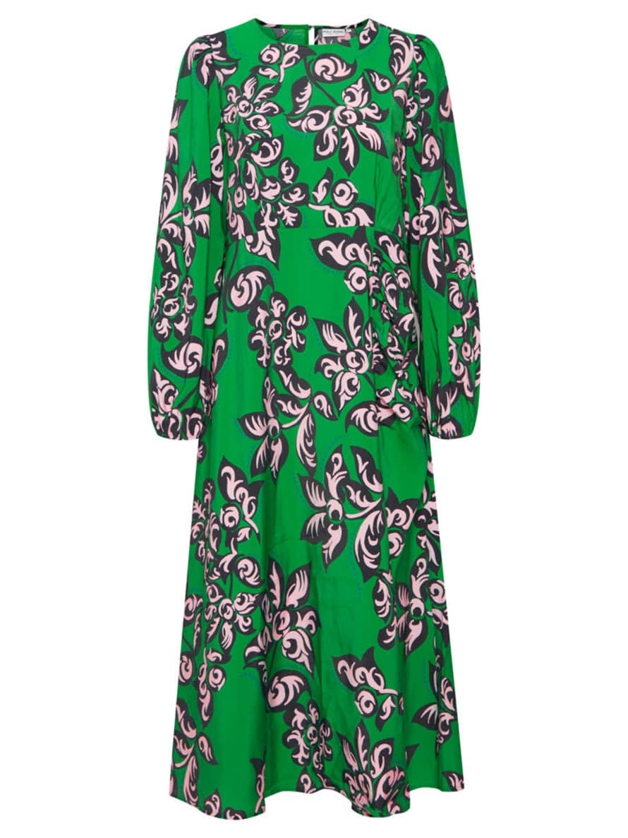 Pulz Green Printed Dress