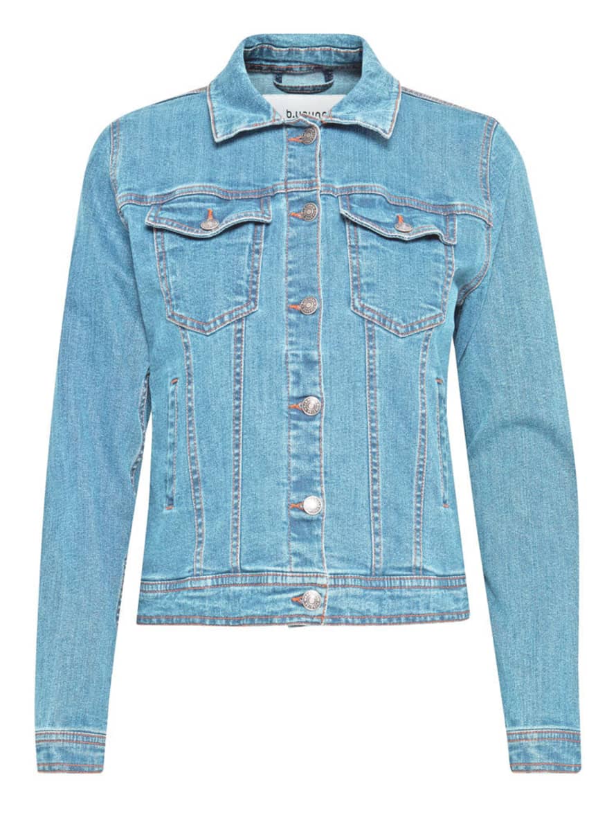 b.young Light Blue Denim Pully Jacket