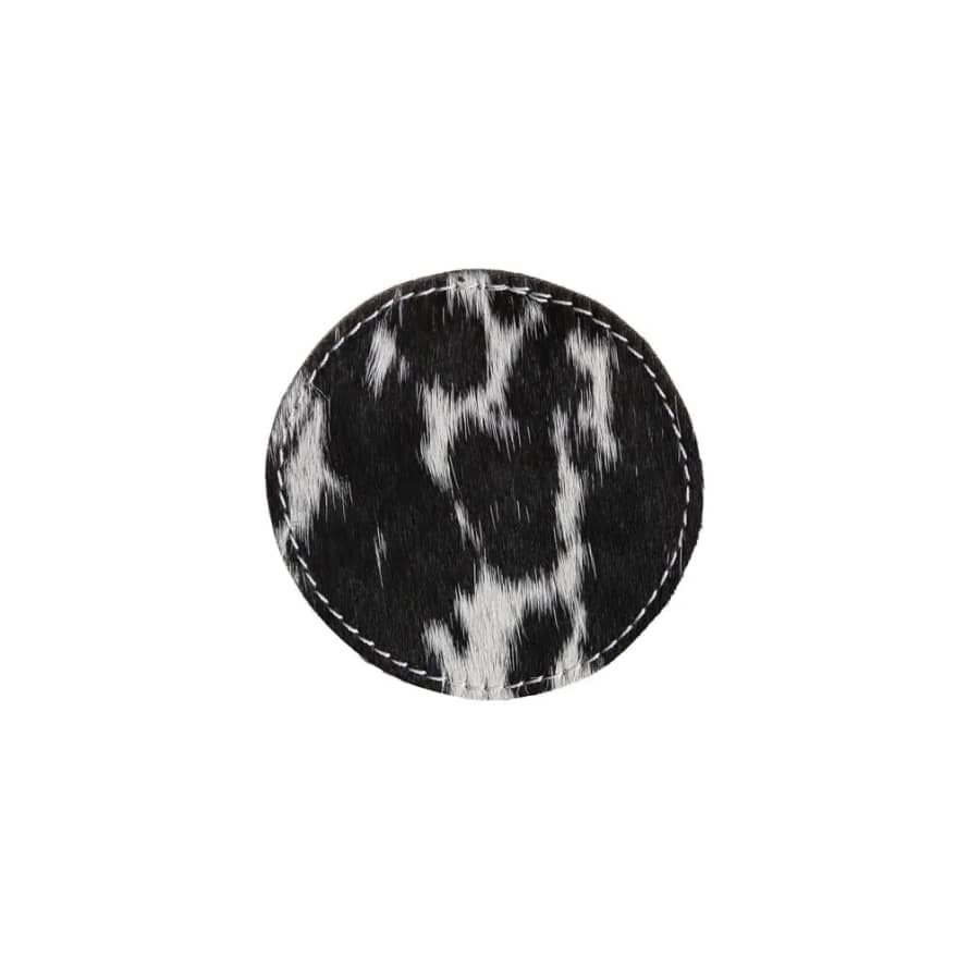 Mars & More Coaster Cow Round Black/White Ø9cm
