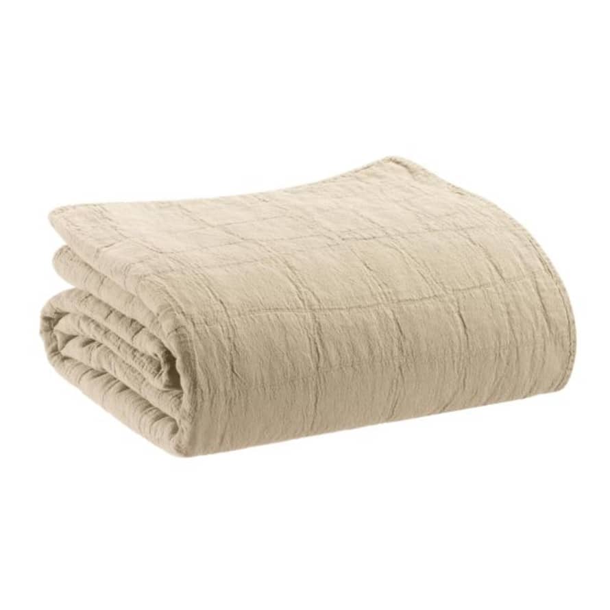 Vivaraise Titou 180x260cm Stonewashed Recycled Cotton Bed Cover Lin 