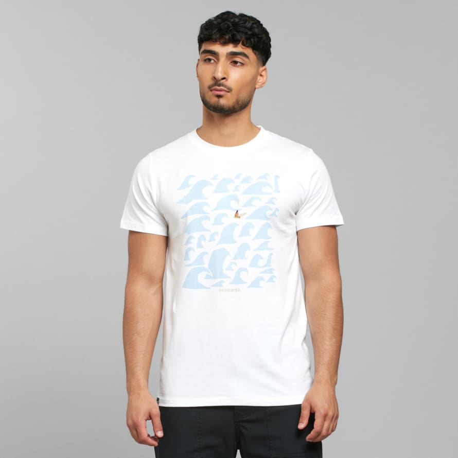 dedicated T-shirt Stockholm Lone Surfer White