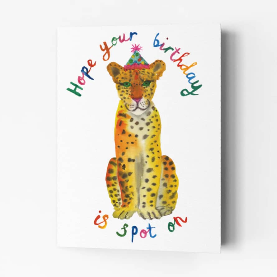 Rosie Webb  Leopard Birthday Card