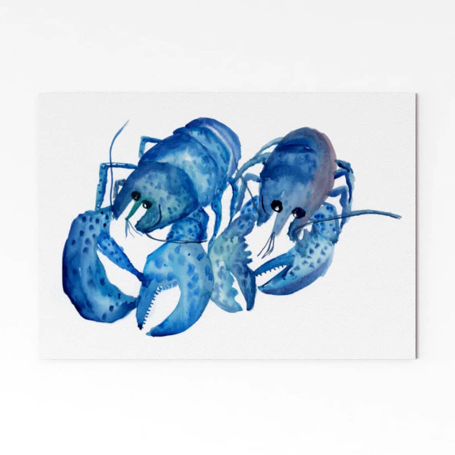Rosie Webb  Blue Lobster A4 Art Print