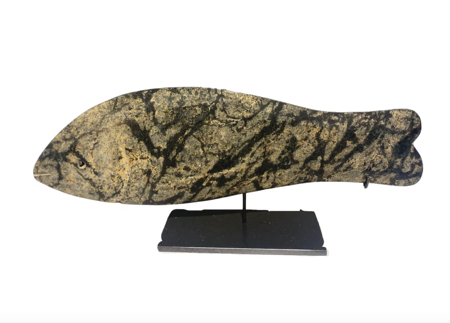 THE BROWNHOUSE INTERIORS Hand carved stone fish 6
