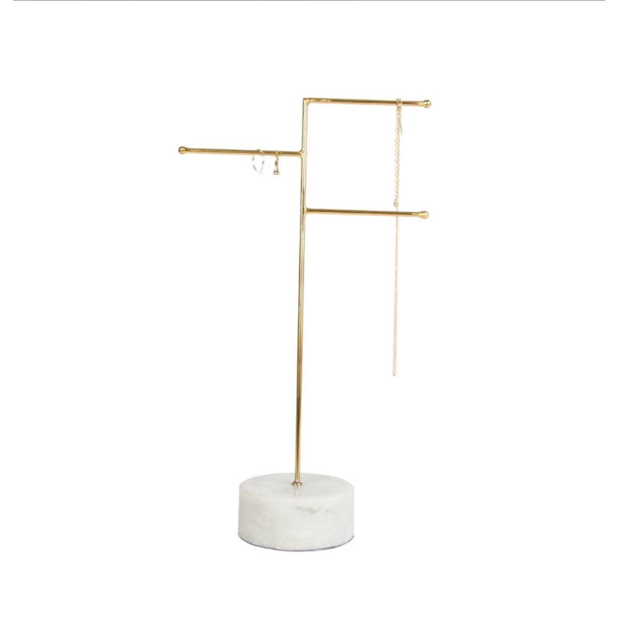 Sass & Belle  Brass & Marble Jewellery Stand