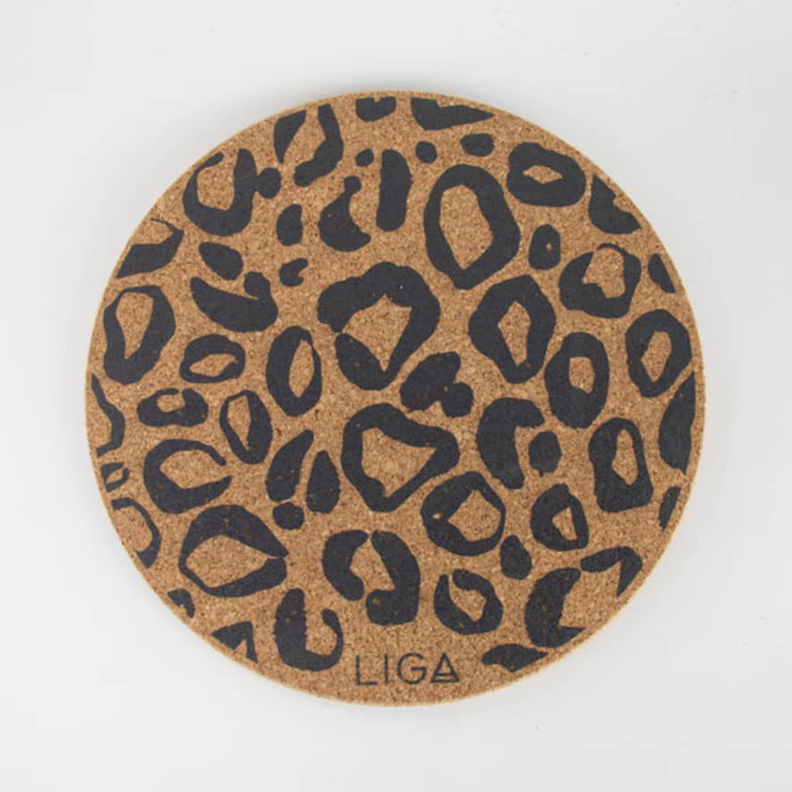LIGA Cork Placemat Leopard Grey