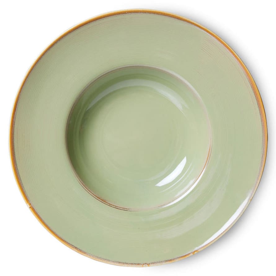 HK Living Chef Ceramics: Pasta Plate Moss Green