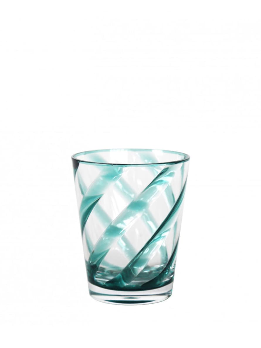 Fiorira' Un Giardino Methacrylate Spiral Glass In Turquoise