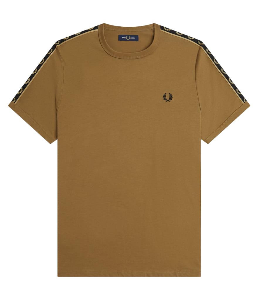 Fred Perry Authentic Ringer Tee Shaded Grey Stone & Black