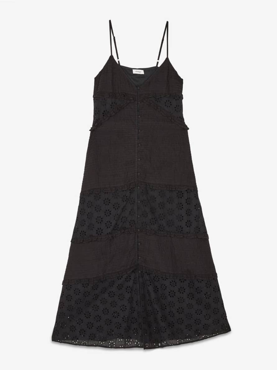 Ottod'Ame  Black Broderie Anglaise Dress